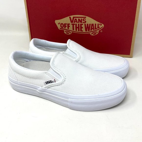 Vans Slip-On Pro White Skateboarding Women's Size Low Top Canvas VN0A347VWWW - Picture 5 of 10